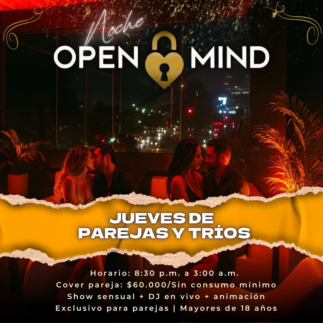 Jueves OpenMind en Medellín para parejas visitantes de Bogotá Cali y Colombia